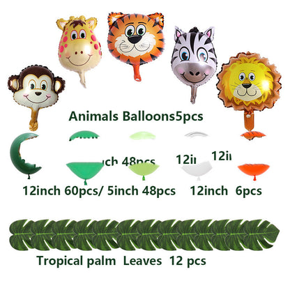 JUNGLE BALLON SET -Jungle Theme Party Balloon Supplies Perfect For Kids Birthdays & Party’s