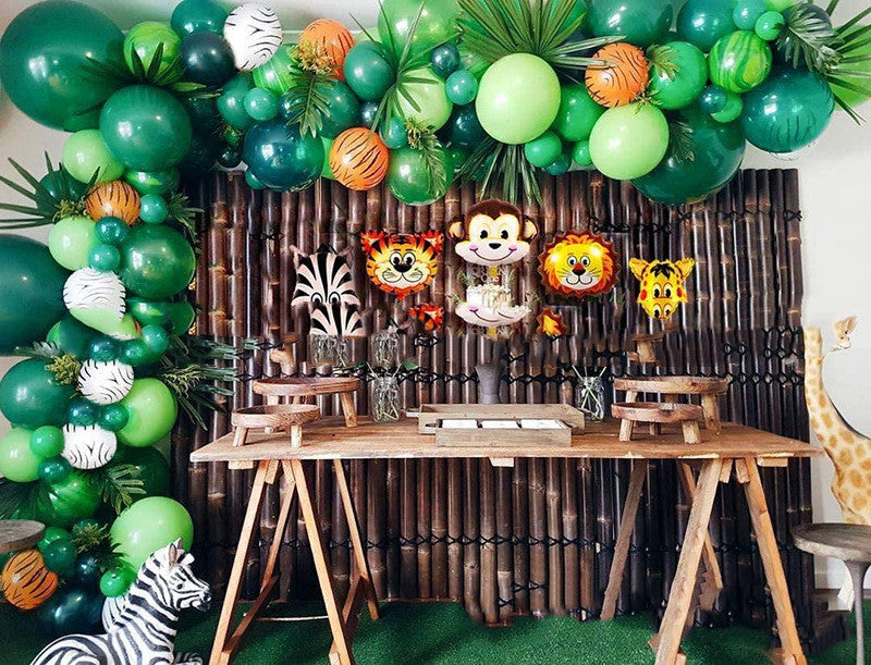 JUNGLE BALLON SET -Jungle Theme Party Balloon Supplies Perfect For Kids Birthdays & Party’s