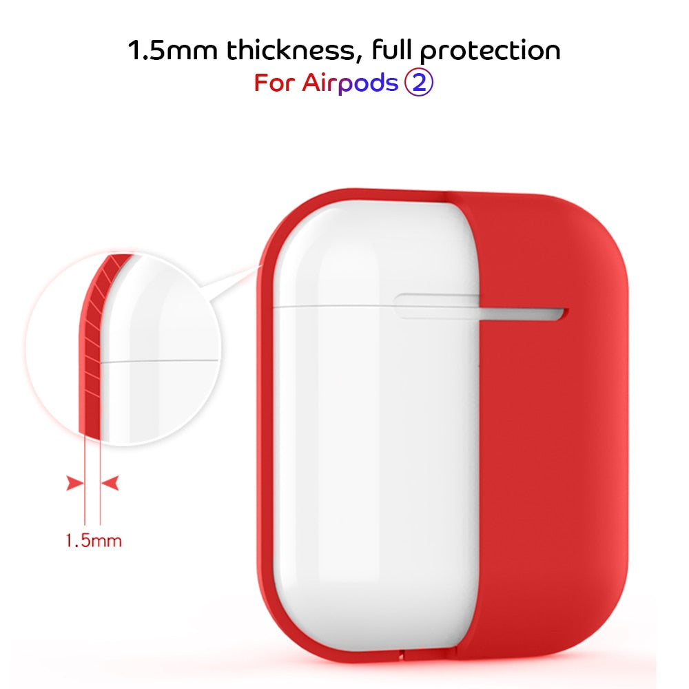 MOTJERNA DURABLE AIRPODS SILICOVER- Wireless Airpods cover, Protective Pouch Silm Case