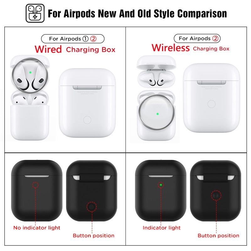 MOTJERNA DURABLE AIRPODS SILICOVER- Wireless Airpods cover, Protective Pouch Silm Case