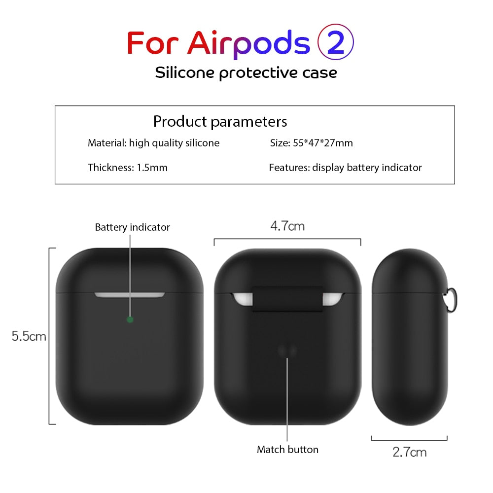 MOTJERNA DURABLE AIRPODS SILICOVER- Wireless Airpods cover, Protective Pouch Silm Case