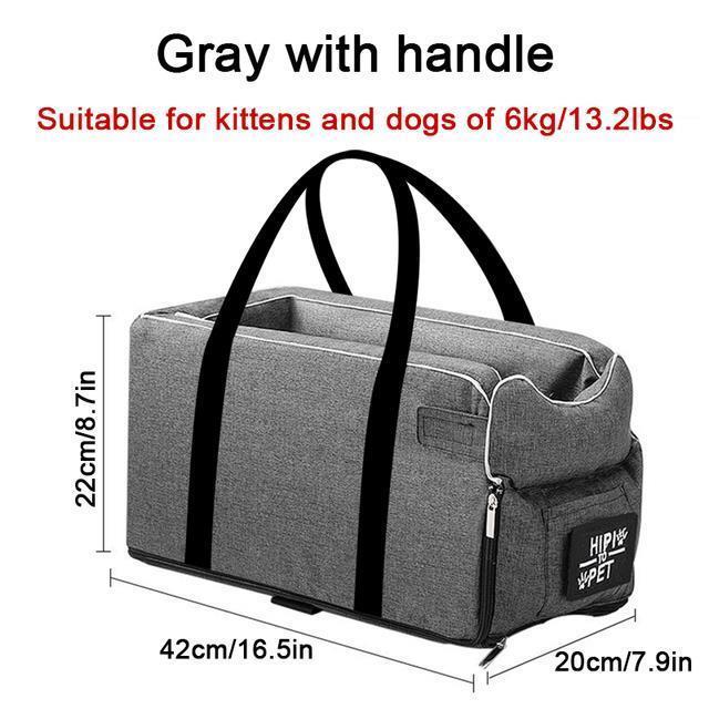 FUR FRIENDS CARRIER  - Portable Cat/Dog transport protector Bed With optional Handle , Car Safety Pet Seat, Variety of colours, same sizes 42x20x22cm